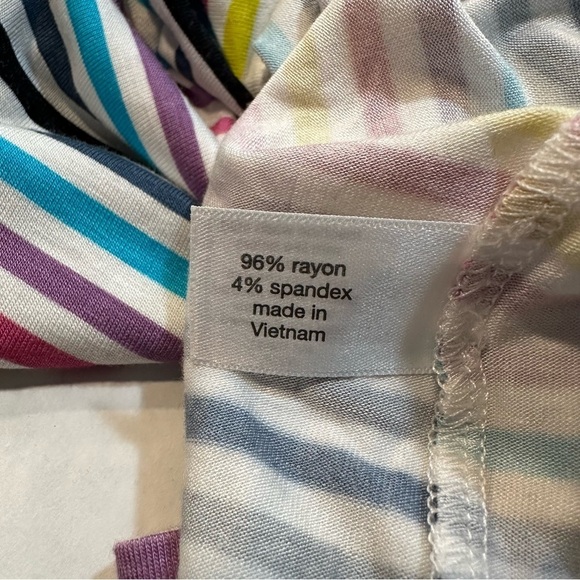 Lane Bryant Midi Dress Rainbow Stripe V-Neck with Pockets NWT Size 26/28 B32#25 - Picture 8 of 11